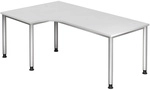 HILO 82 S | Schreibtisch 200 x 120 h&ouml;henverstellbar Wei&szlig;