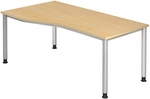 HILO 18 S | Schreibtisch - Ahorn 180 x 100 h&ouml;henverstellbar