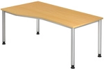 HILO 18 S | Schreibtisch - Buche 180 x 100 h&ouml;henverstellbar