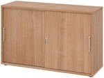 BETA 1752S | Schiebet&uuml;renschrank | 2 OH - Nussbaum Relinggriff Kunststoff