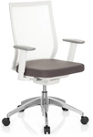 ASPEN WHITE - Profi B&uuml;rostuhl Grau / Wei&szlig;