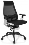 GENIDIA SMART WHITE CM | Netz - Profi B&uuml;rostuhl Schwarz / Wei&szlig; / Chrom
