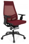 GENIDIA SMART BLACK | Netz - Profi B&uuml;rostuhl Rot / Schwarz