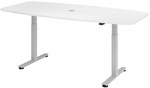 XMST 22 S | Schreibtisch - Wei&szlig; 220 x 103 elektrisch h&ouml;henverstellbar