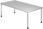 HILO 2E S | Schreibtisch - Grau 200 x 100 h&ouml;henverstellbar