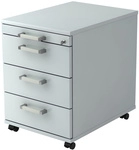 SIGNA AC30 CE - Rollcontainer Grau Chromgriff Metall