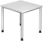HILO 8 S | Schreibtisch - Wei&szlig; 80 x 80 h&ouml;henverstellbar