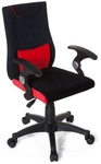 KIDDY PRO AL - Kinderdrehstuhl Schwarz / Rot