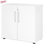 BETA 9 | Schrank mit T&uuml;ren | 2 OH - Wei&szlig;