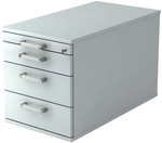SIGNA TC30 - Rollcontainer Chromgriff Metall Grau