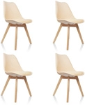 SCANDI 4er Pack - Schalenstuhl Beige