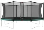 BERG 30.25.65.73, BERG Trampolin oval 520 x 345 cm gr&uuml;n mit Sicherheitsnetz...