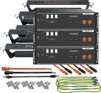 Pylontech 016090, 3x Pylontech US3000C LiFePO4 48V + Brackets + Anschlusskabel