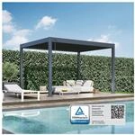 Weide Classic Pavillon Terrassen&uuml;berdachung Aluminium 3 X 4 M Anthrazit
