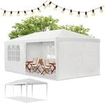 Juskys Partyzelt 3x6 m in Wei&szlig; mit Dach & Seitenw&auml;nden &ndash; 18 m&sup2; Grundfl&auml;che &ndash;