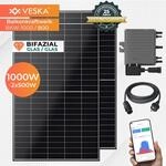 Balkonkraftwerk 1000/800W Bifazial Photovoltaik Solaranlage WIFI Smarte Mini-PV
