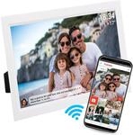 Denver PFF-1503 Digitaler WLAN-Bilderrahmen, 15.6" Touchscreen, wei&szlig;