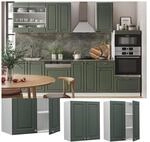 Vicco H&auml;ngeschrank K&uuml;chenschrank K&uuml;chenm&ouml;bel Fame-Line Wei&szlig; Gr&uuml;n-Gold Landhaus