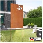 HOME DELUXE Sichtschutz aus Qualit&auml;tsstahl BUTTERFLY - Rostoptik - Made in...