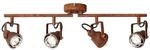BRILLIANT Lampe Bente Spotrohr 4flg rostfarbend 4x PAR51, GU10, 4W, geeignet f&uuml;r