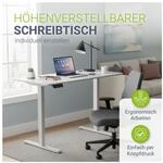Juskys H&ouml;henverstellbarer Schreibtisch Office Stand 140x60cm - elektrisch,