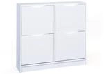 Inter Link Schuhschrank Schuhkipper Westphalen - 4 Klappt&uuml;ren weiss