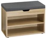 Schuhschrank mit Sitzkissen versch. Ausf&uuml;hrungen - Holzoptik
