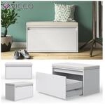 VICCO Sitzbank IKER Schuhbank wei&szlig; Schuhschrank Sitzfl&auml;che Stauraum Sitztruhe