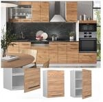 Vicco H&auml;ngeschrank K&uuml;chenschrank K&uuml;chenm&ouml;bel Fame-Line Wei&szlig; Eiche modern 50 cm