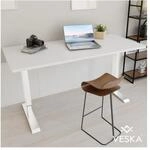 VESKA H&ouml;henverstellbarer Schreibtisch (140 x 70 cm) - Sitz- & Stehpult -...