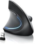 CSL - Maus kabellos f&uuml;r Linksh&auml;nder - Vertikalmaus Bluetooth und 2,4 Ghz Wireless