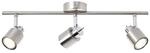 BRILLIANT Lampe Andres Spotrohr 3flg nickel/chrom 3x PAR51, GU10, 10W, geeignet