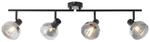 BRILLIANT Lampe Reflekt Spotrohr 4flg schwarzmatt/rauchglas 4x D45, E14, 18W,