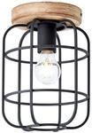 BRILLIANT Lampe, Gwen Deckenleuchte 1flg antik holz/schwarz korund, Metall/Holz, 1x
