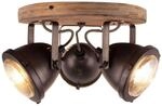 BRILLIANT Carmen Wood Spotrondell 3flg burned steel/holz