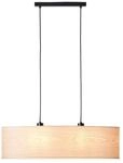 BRILLIANT Lampe, Romm Pendelleuchte 2flg oval holz hell/schwarz, 2x A60, E27, 52W,