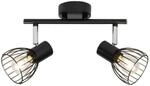 BRILLIANT Lampe Blacky Spotrohr 2flg schwarz 2x D45, E14, 40W, geeignet f&uuml;r