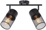 Brilliant Kamolo Spotrohr 2flg schwarz matt, Metall, 2x A60, E27, 40 W