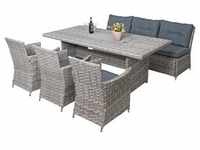 Poly-Rattan Sitzgruppe MCW-G59, Gartengarnitur Sofa Lounge-Set, 200x100cm ~...