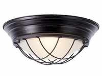 BRILLIANT Lampe Typhoon Wand- und Deckenleuchte 34cm schwarz antik 2x A60, E27,