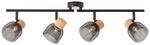 BRILLIANT Lampe Flaka Spotrohr 4flg schwarz matt 4x QT14, G9, 6W, geeignet f&uuml;r