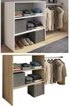 VCM Holz Kleiderschrank offener Schrank begehbarer Kleiderregal Raumwunder mit