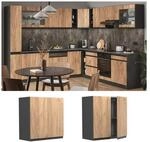 Vicco H&auml;ngeschrank K&uuml;chenschrank K&uuml;chenm&ouml;bel R-Line J-Shape Anthrazit Eiche 60 cm