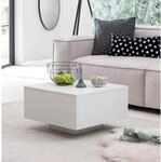 FineBuy Couchtisch Wei&szlig; 60 x 60 cm Wohnzimmertisch Beistelltisch Quadratisch
