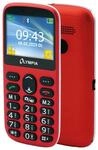 SUN Komfort Senioren Mobiltelefon mit Gro&szlig;tasten und gro&szlig;em Farb-LC-Display rot