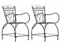 CLP 2er Set Stühle Sheela I Gartenstühle Aus Metall I Metallstuhl Mit...