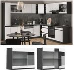 Vicco Glash&auml;ngeschrank K&uuml;chenschrank K&uuml;chenm&ouml;bel R-Line J-Shape Anthrazit Wei&szlig;