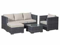 4tlg Garten Lounge Sofa Sitzgruppe Garten Couch Sessel Rattan Optik Gartenmöbel