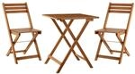 Juskys Balkonm&ouml;bel Set Bala - Sitzgruppe 3-teilig aus Holz f&uuml;r 2 Personen,