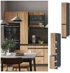 Vicco Apothekerhochschrank K&uuml;chenschrank K&uuml;chenm&ouml;bel R-Line J-Shape Anthrazit